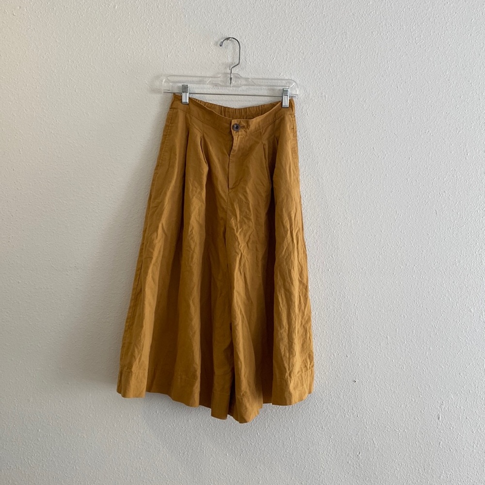 Uniqlo Mustard Wide-Leg Culottes